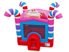 Aerial View of Candy Themed Bouncer 13x13 | HullaBalloo Sales