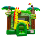 Front View of 13' Jungle Bounce House Inflatable | HullaBalloo Sales