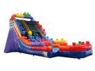 18 blocks inflatable dual lane slide