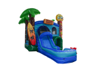 Front Right View of 4in1 Aloha Bounce and Slide Combo | HullaBalloo Sales