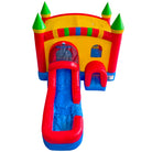 4in1 Castle Combo Inflatable Crossover Front Aerial View | HullaBalloo Sales