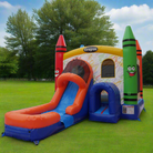 Outside View of 4in1 Crayon Bounce and Slide Combo | HullaBalloo Sales