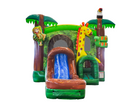 Front View of 4in1 Jungle Inflatable Combo | HullaBalloo Sales