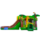 Front View of 5in1 Jungle Inflatable Combo | HullaBalloo Sales