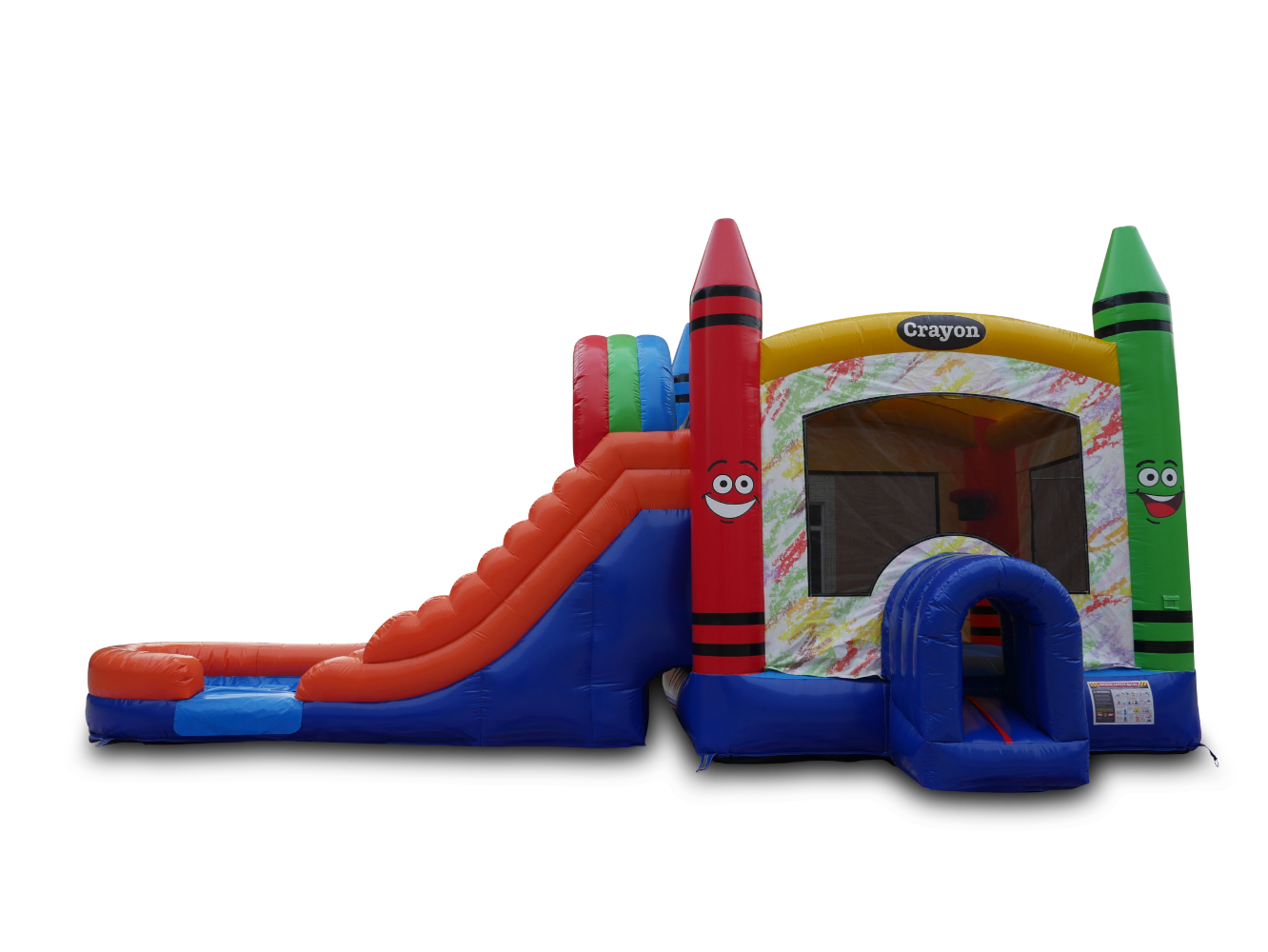 5in1 Crayon Bounce House with Slide