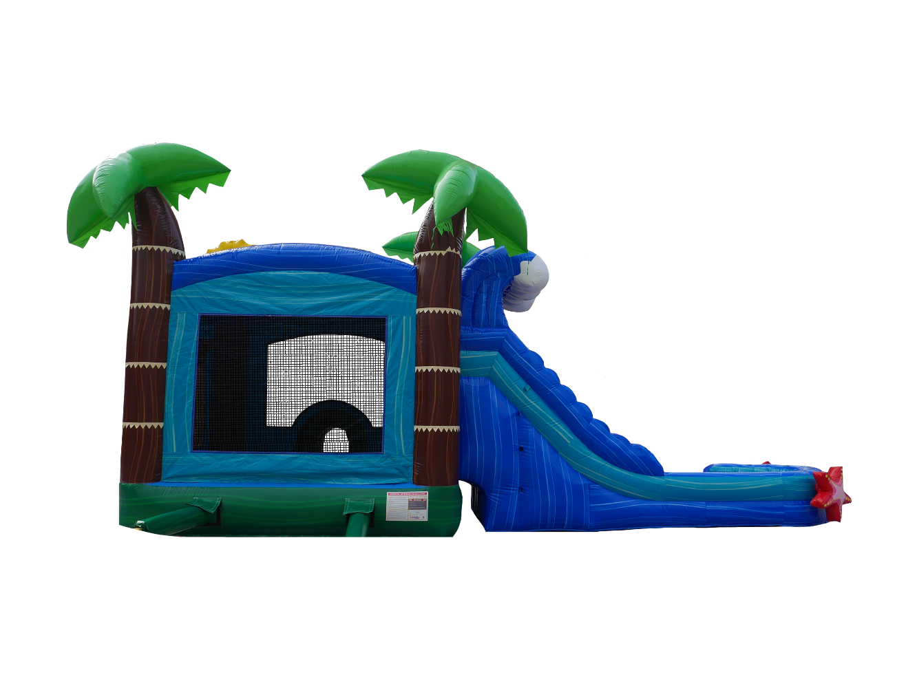 large tropical aloha bounce and slide for sale