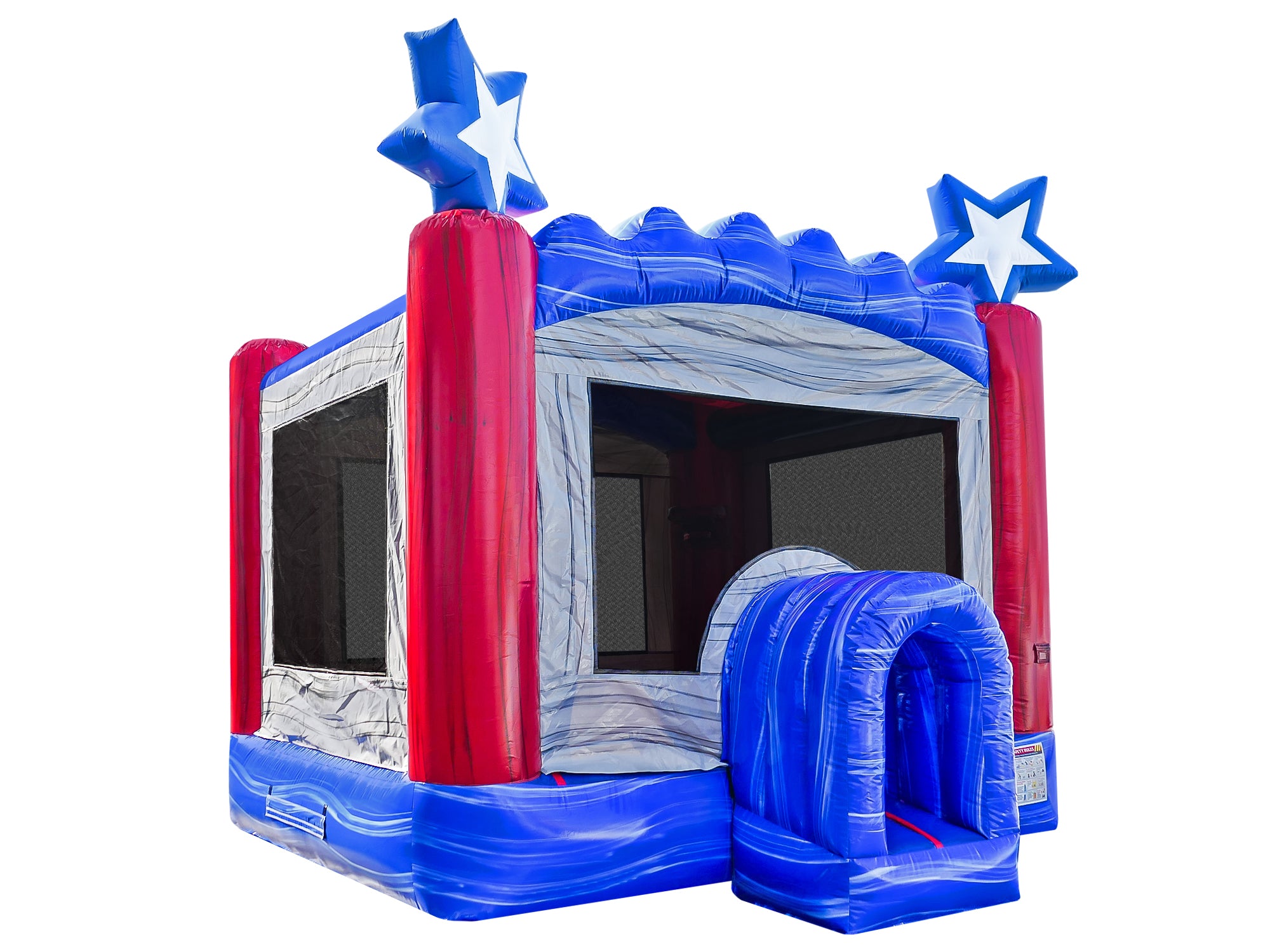 Front Right View of 15 Blazin Bounce House | HullaBalloo Sales