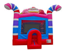 Front View of Candy Bounce House 15 | HullaBalloo Sales
