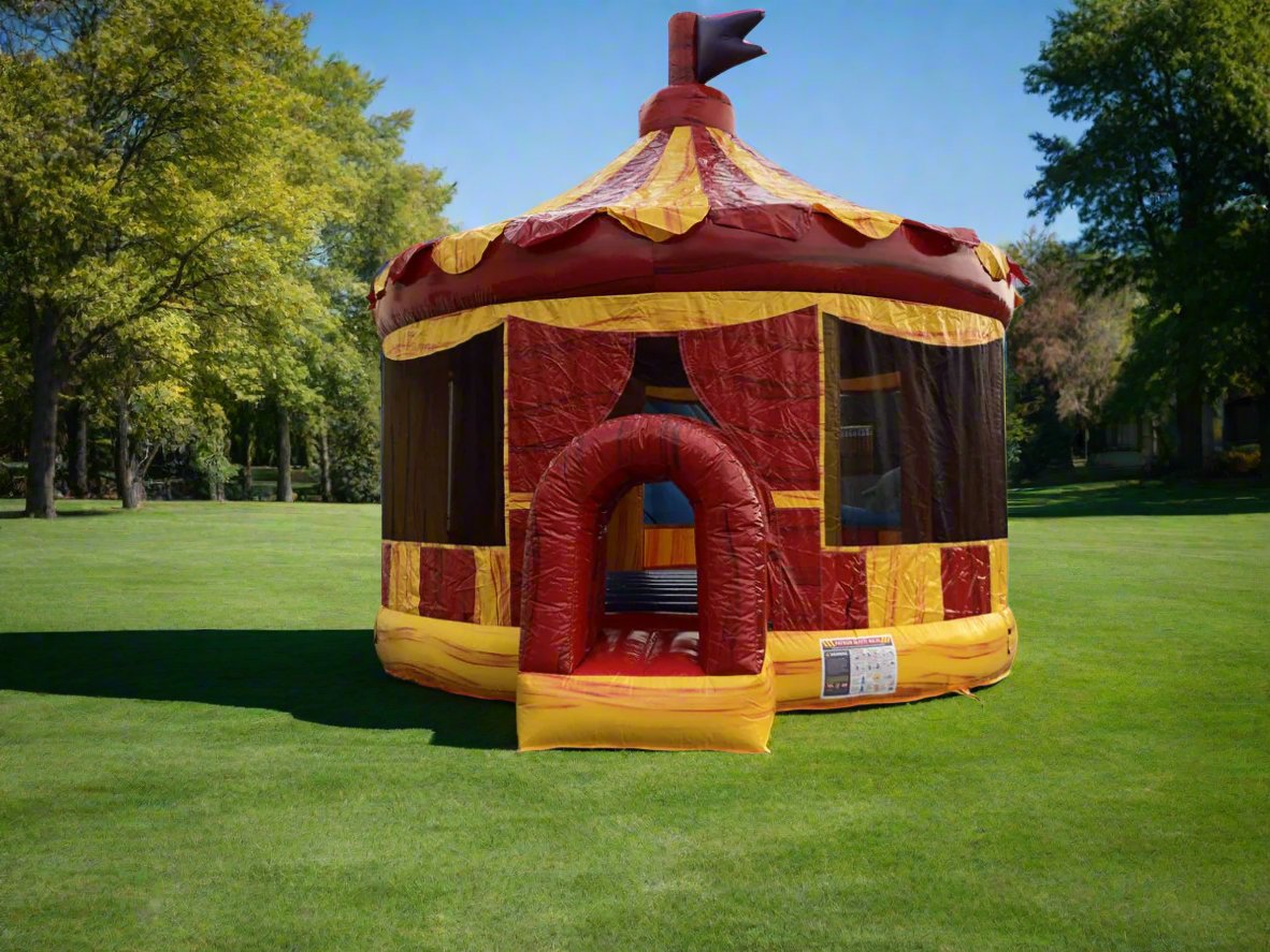 Outside View of Inflatable Circus Bounce House | HullaBalloo Sales