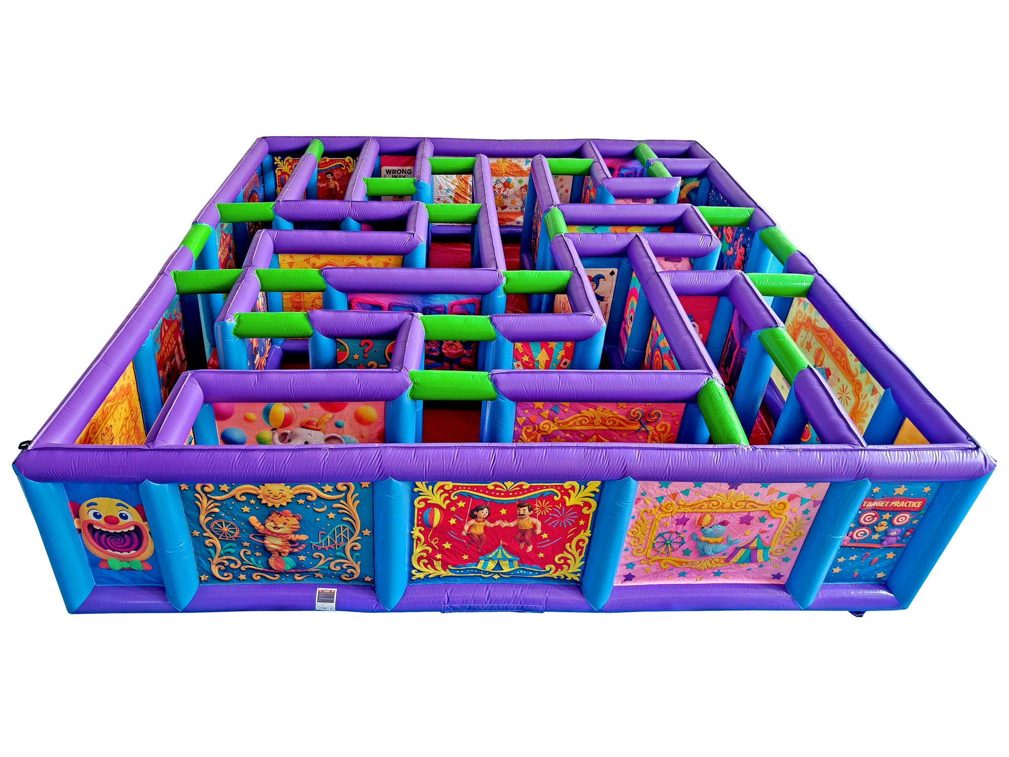 Aerial View of Fun Carnival Inflatable Maze - HullaBalloo Sales