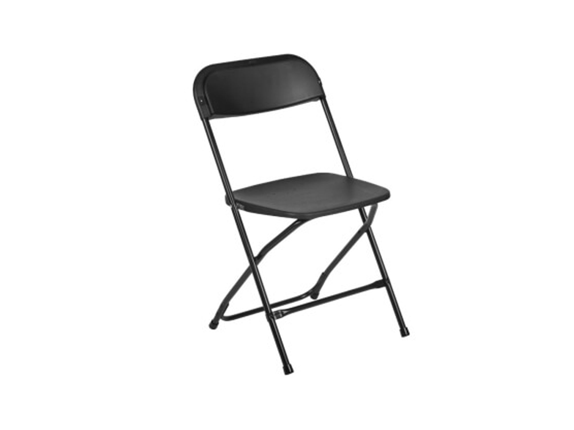 Black Poly Plastic Folding Chairs - Box of 10 - HullaBalloo Sales
