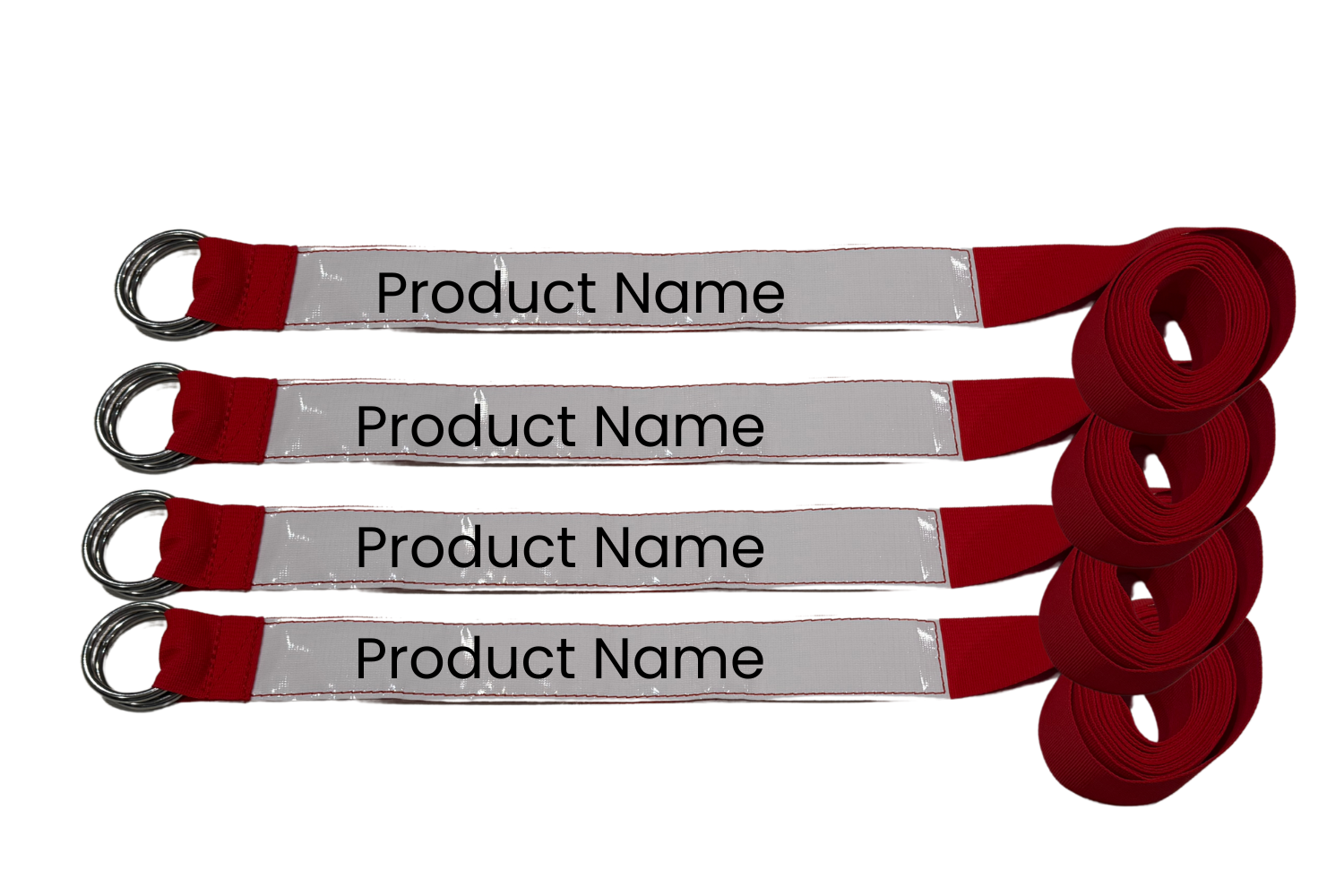 Roll Up Inflatable Storage Straps White Vinyl Label Area for Writing Product Name