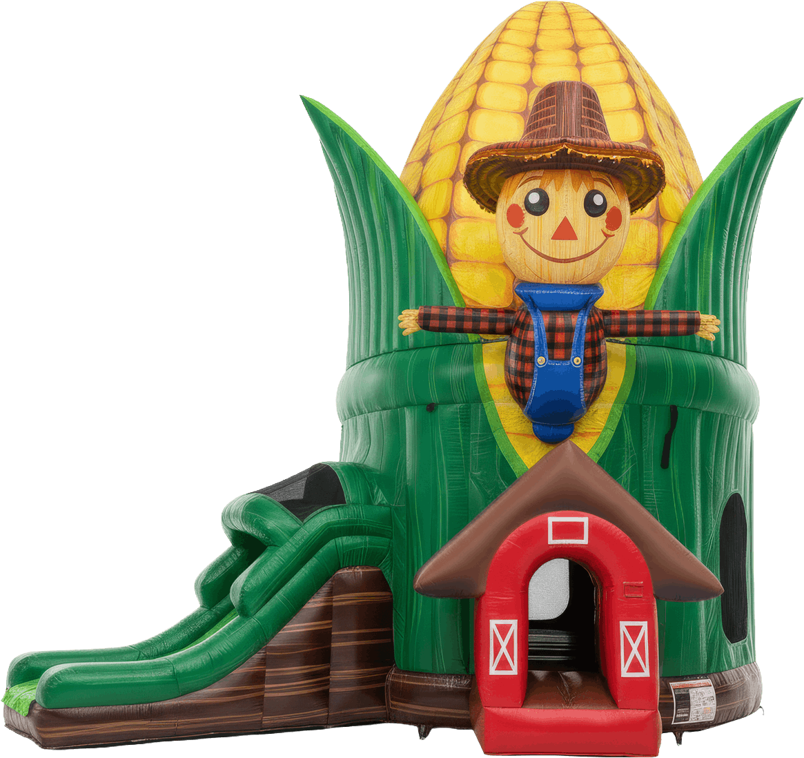 Farm Themed Inflatable Bouncer, Corn Farm Orb Bounce House Combo