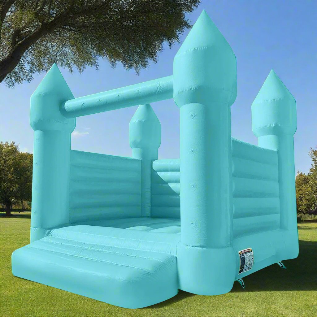 Castle Wedding Bounce House - Pastel Green - HullaBalloo Sales