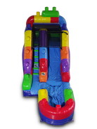 12' Blocks Inflatable Slide Wet/Dry