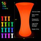 LED Round Cocktail Table - HullaBalloo Sales