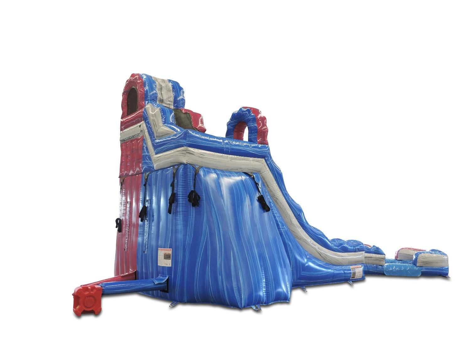 20 Cotton Candy Curved Inflatable Dual Slide Wet/Dry