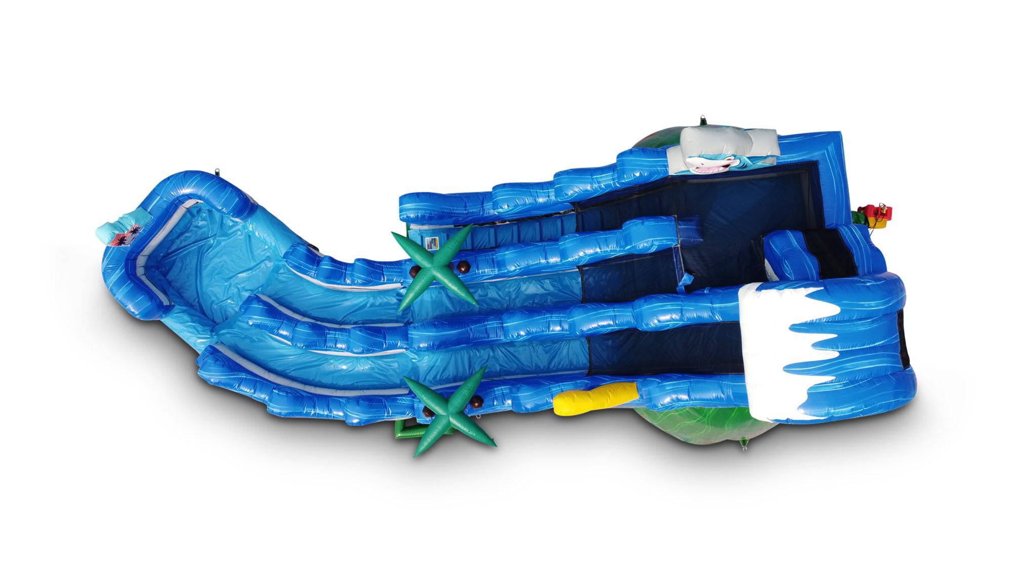 20 Tropical Curve Inflatable Dual Slide Wet/Dry - HullaBalloo Sales