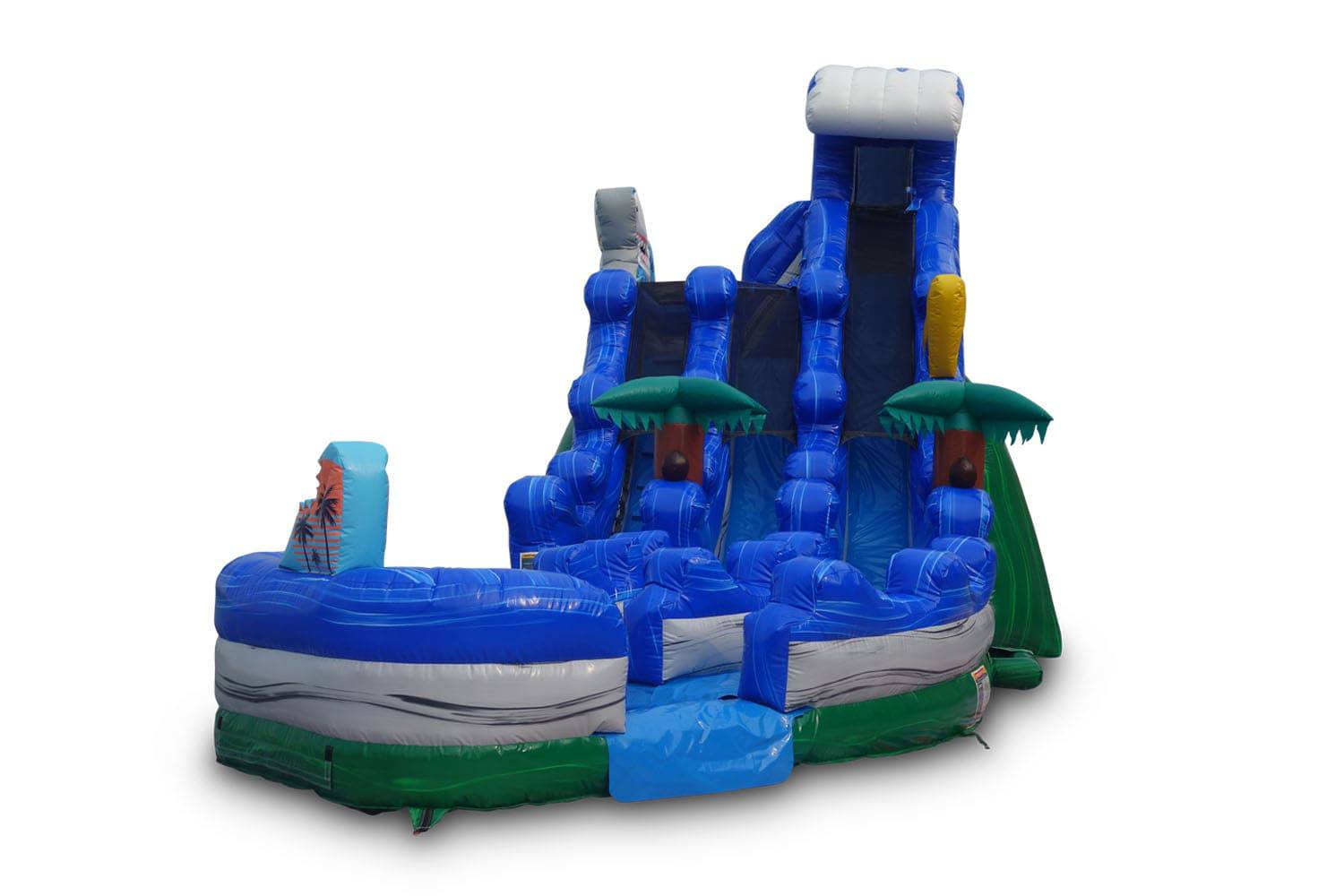 20 Tropical Curve Inflatable Dual Slide Wet/Dry - HullaBalloo Sales