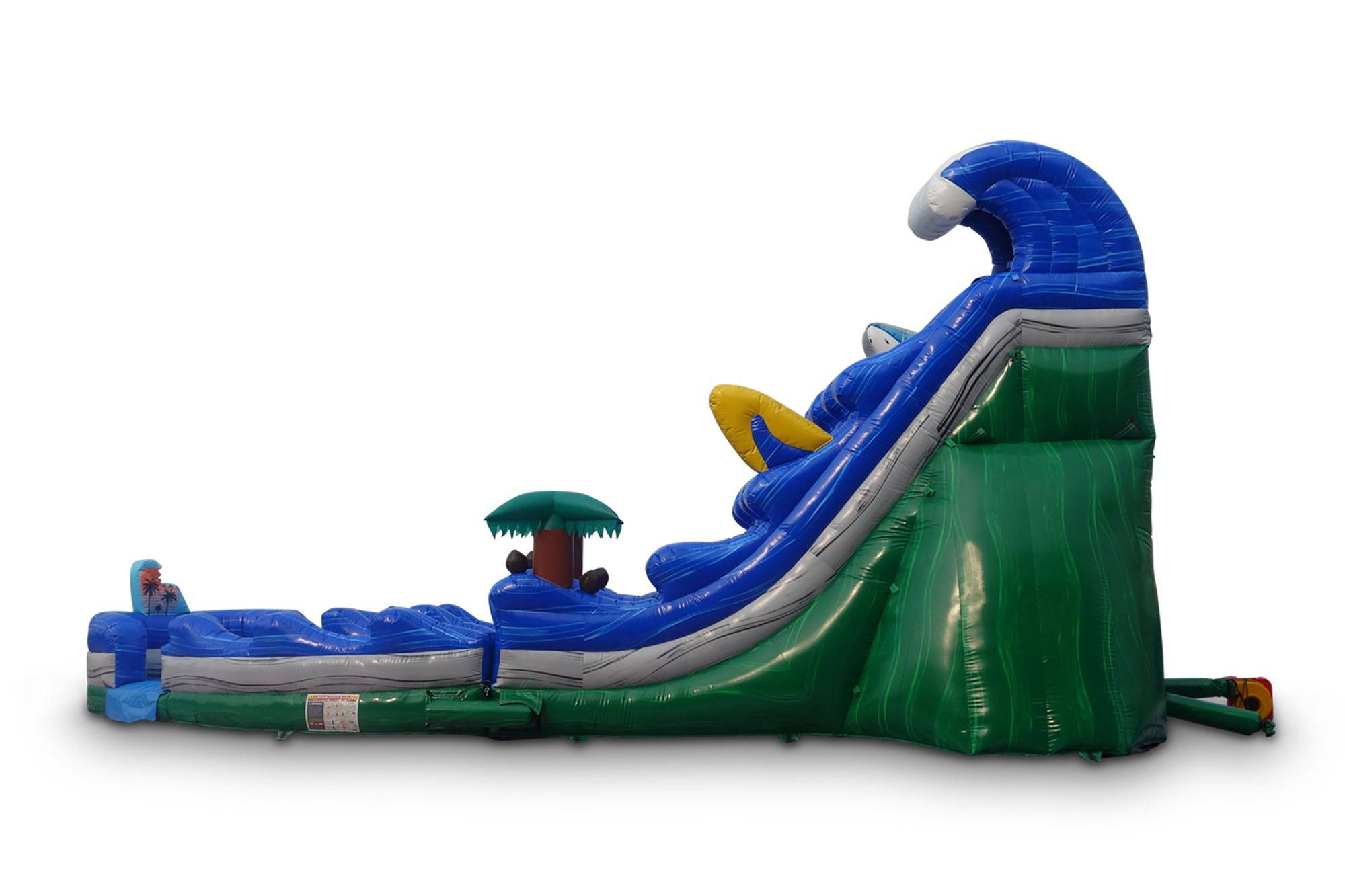 20 Tropical Curve Inflatable Dual Slide Wet/Dry - HullaBalloo Sales
