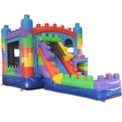 Front Right View of 4in1 Blocks Bouncer Combo  | HullaBalloo Sales