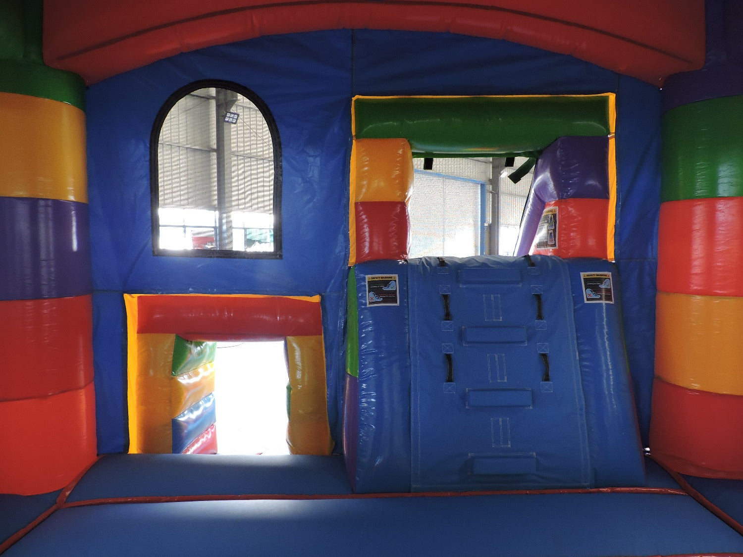Inside View of 4in1 Blocks Bounce House Combo | HullaBalloo Sales