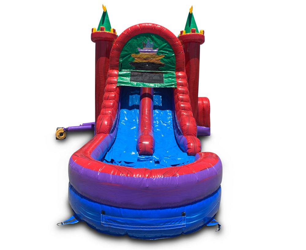 5in1 Castle Combo Dual Lane Wet/Dry - HullaBalloo Sales