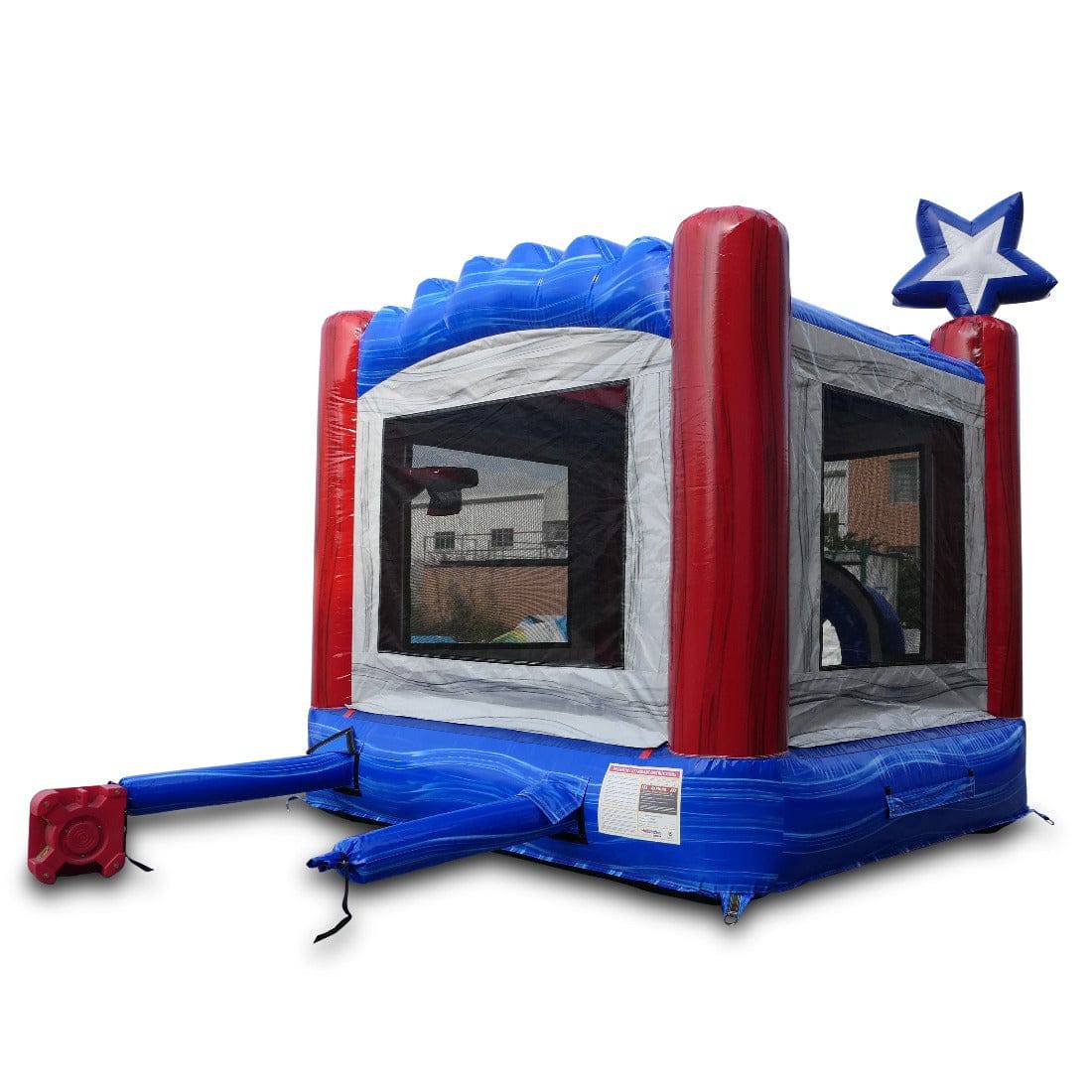 Rear View of Blazin Bounce House 15 | HullaBalloo Sales