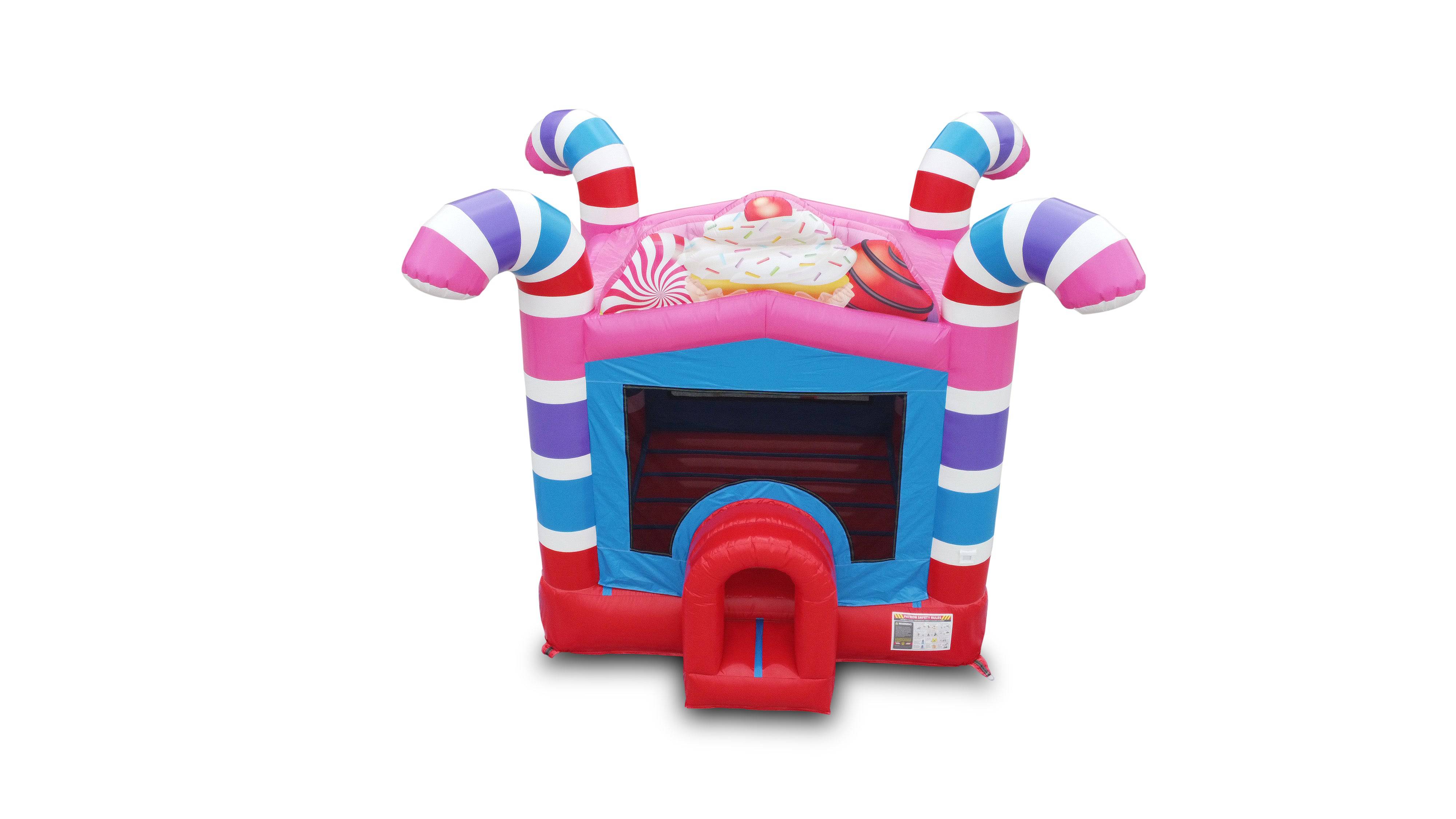 Top View of Candy Bounce House 15 - HullaBalloo Sales