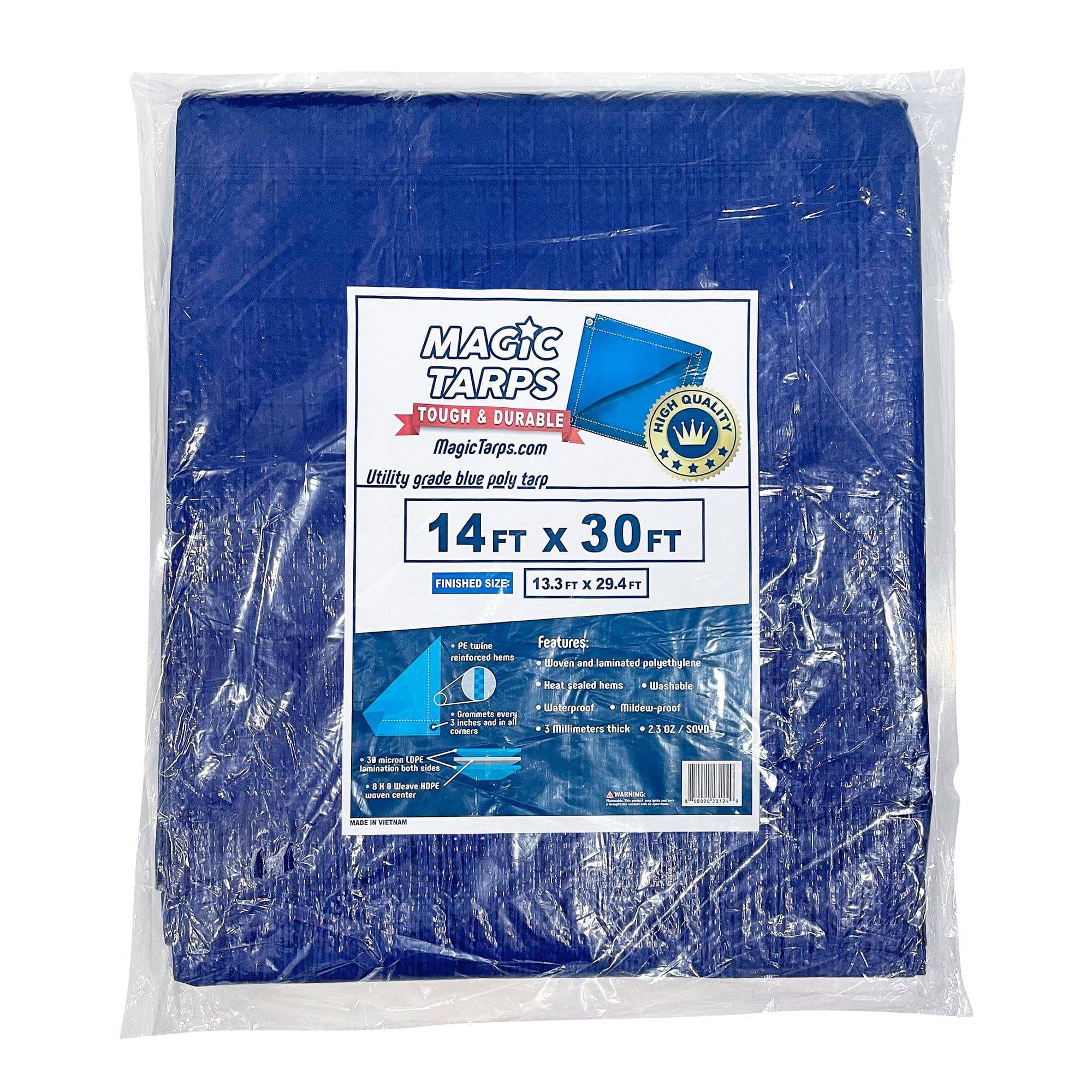 Blue Poly Tarp 14x30 - HullaBalloo Sales