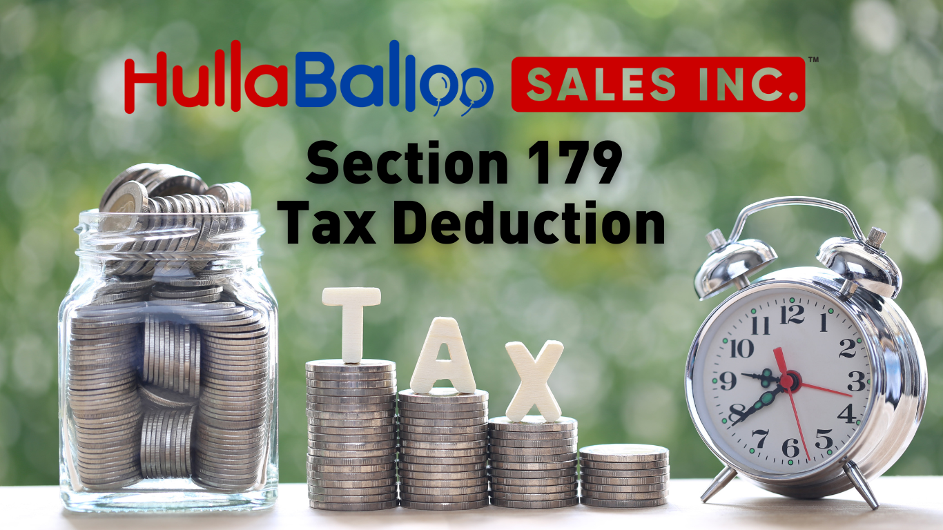 HullaBalloo Sales Section 179 Tax Deduction