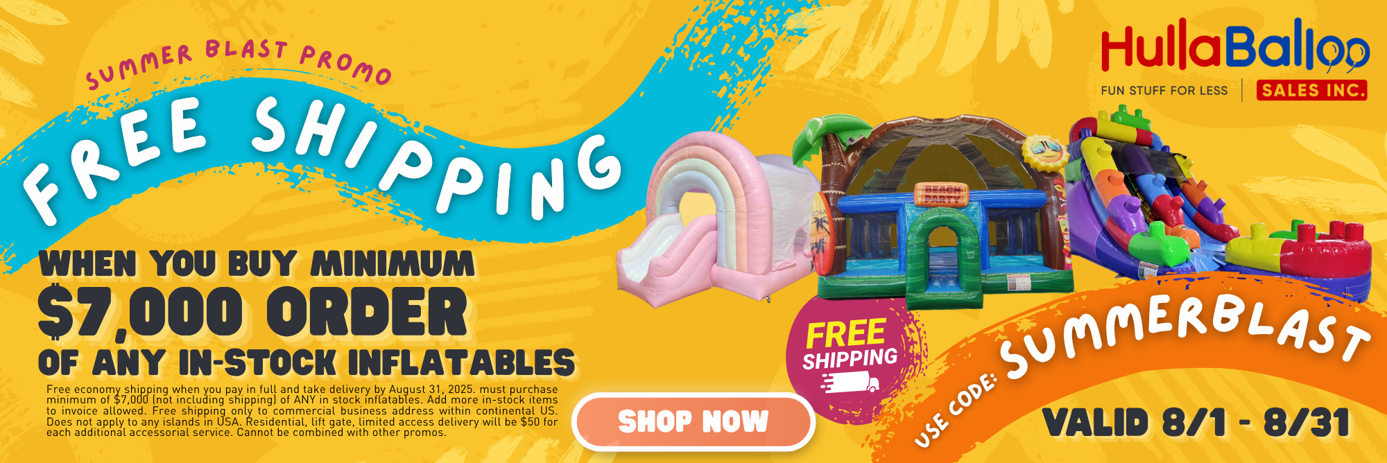 HullaBalloo Sales August Promotion