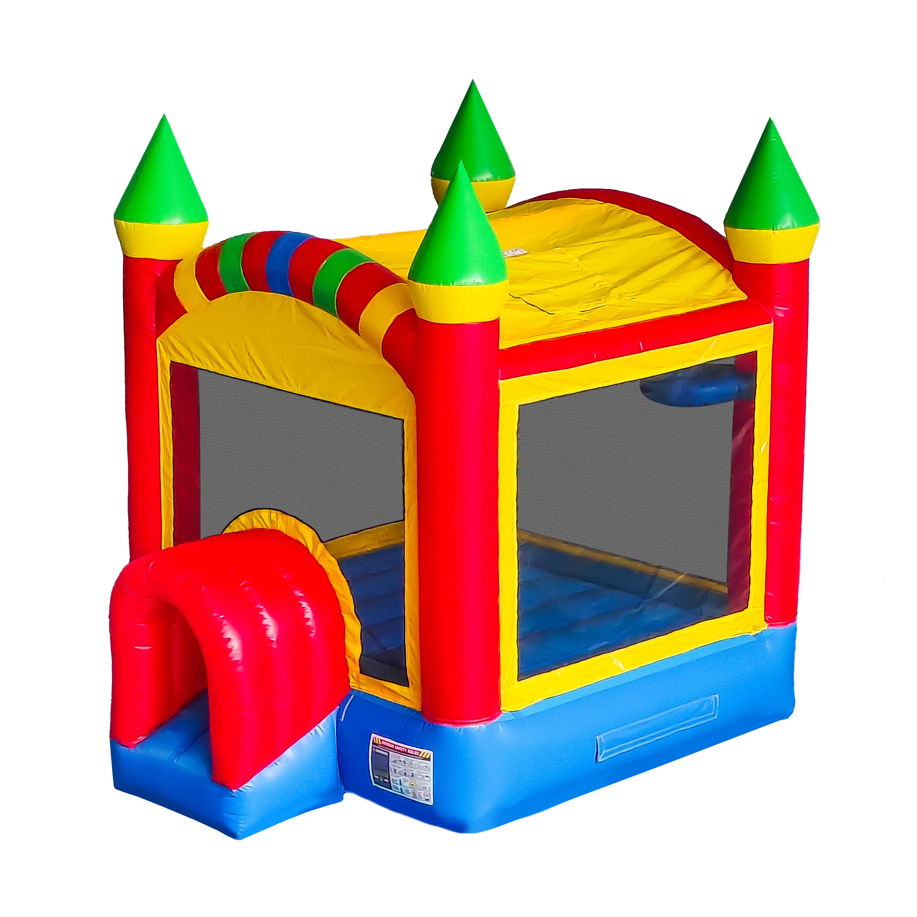 Arial View of 10' Castle Crossover Inflatable Bouncer | HullaBalloo Sales
