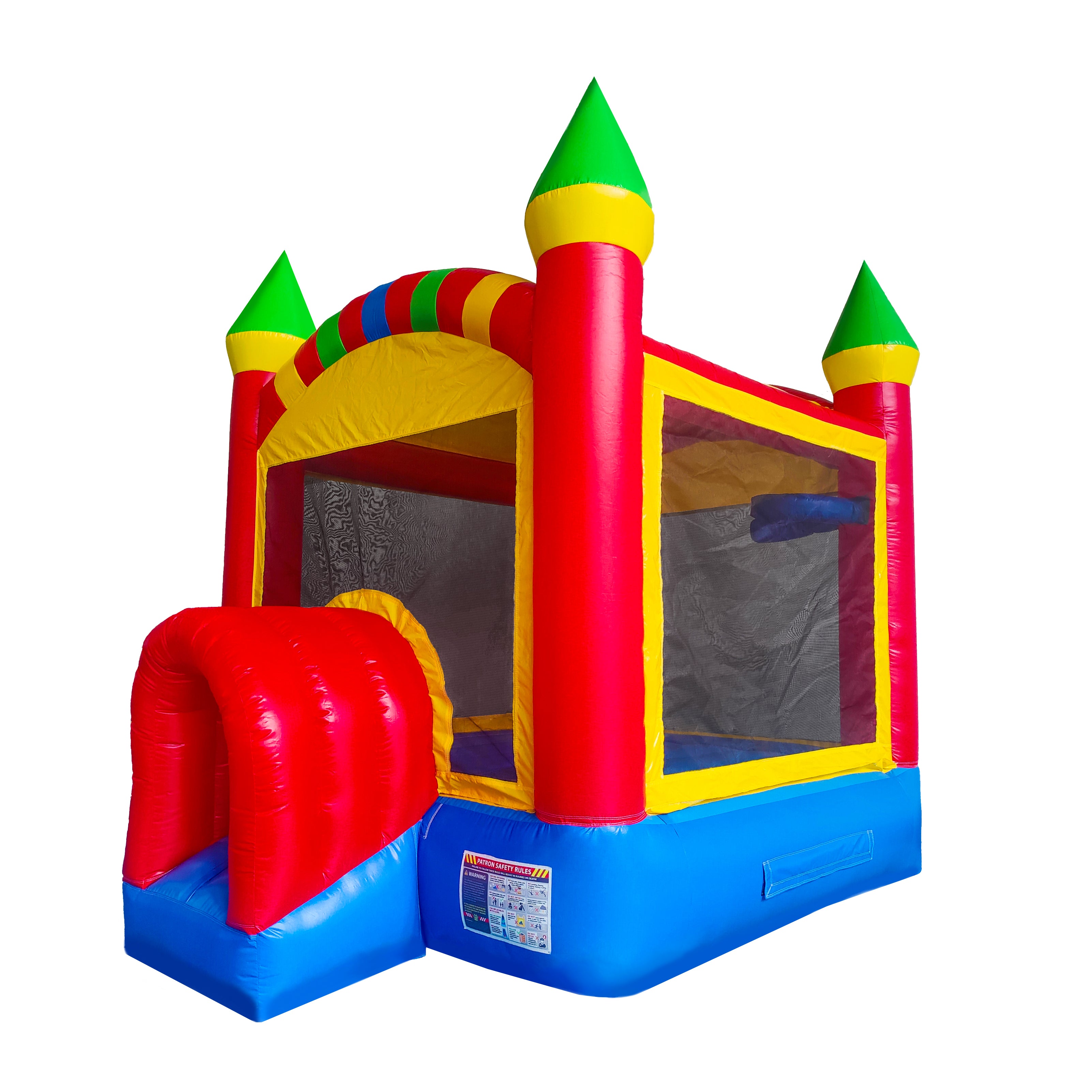 Front Left View of 10' Castle Crossover Bounce House | HullaBalloo Sales