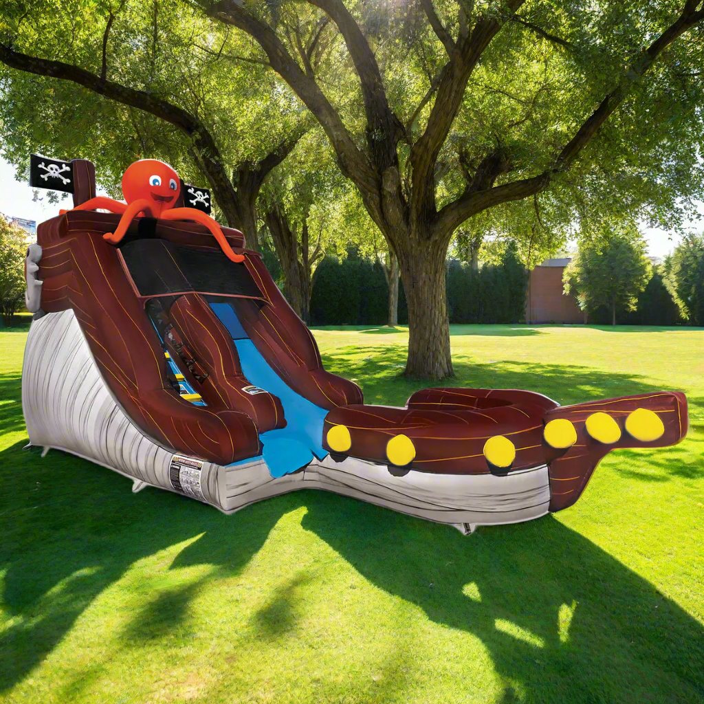 12' Pirate Cove Inflatable Slide Wet/Dry - HullaBalloo Sales