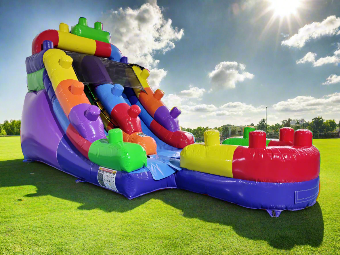 12 Blocks Inflatable Slide With Pool 0 HullaBalloo Sales