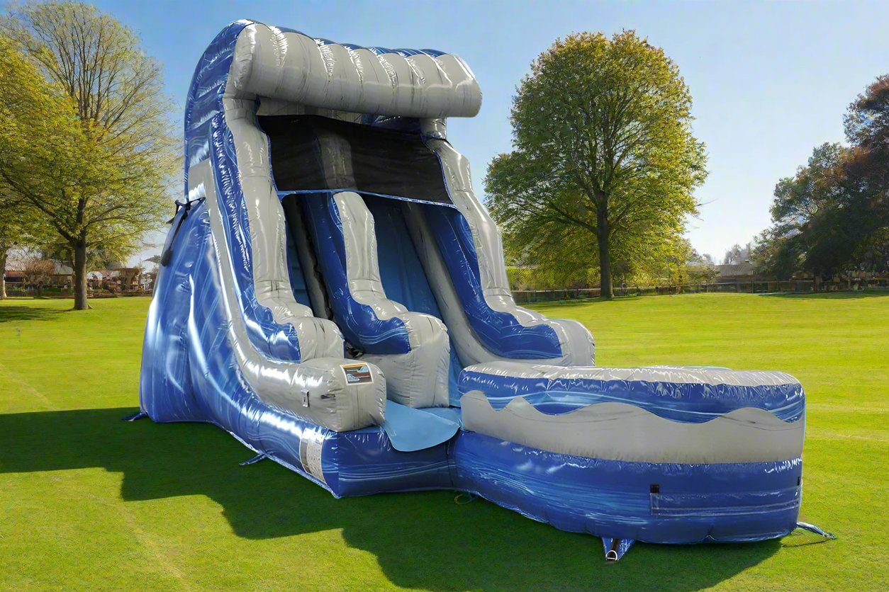 12' Ocean Wave Waterslide with Pool - HullaBalloo Sales