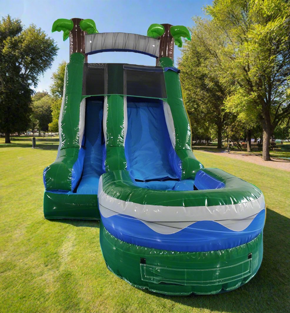 12' Tropical Waterslide with Pool - HullaBalloo Sales