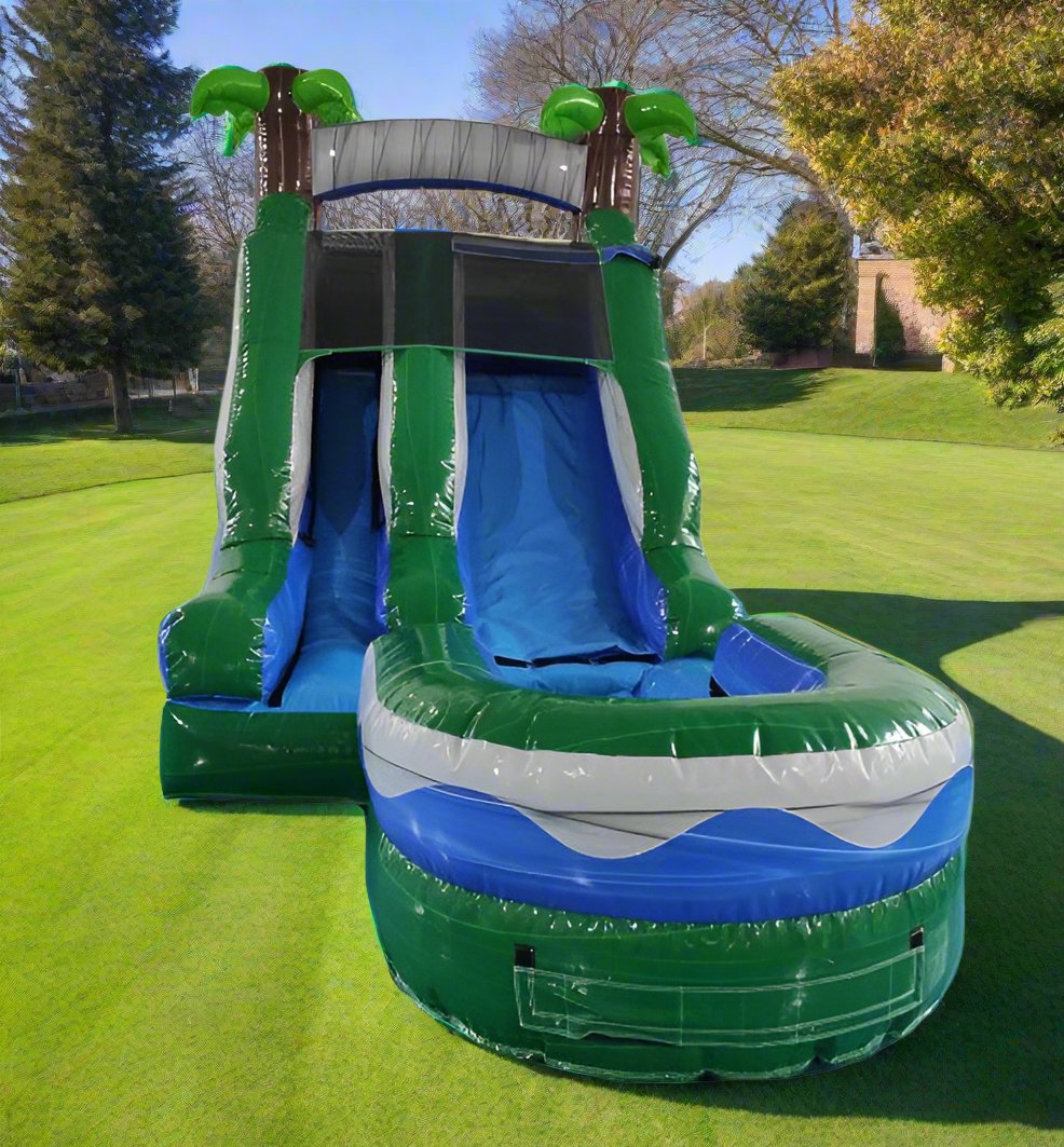 12' Tropical Inflatable Slide Wet/Dry - HullaBalloo Sales