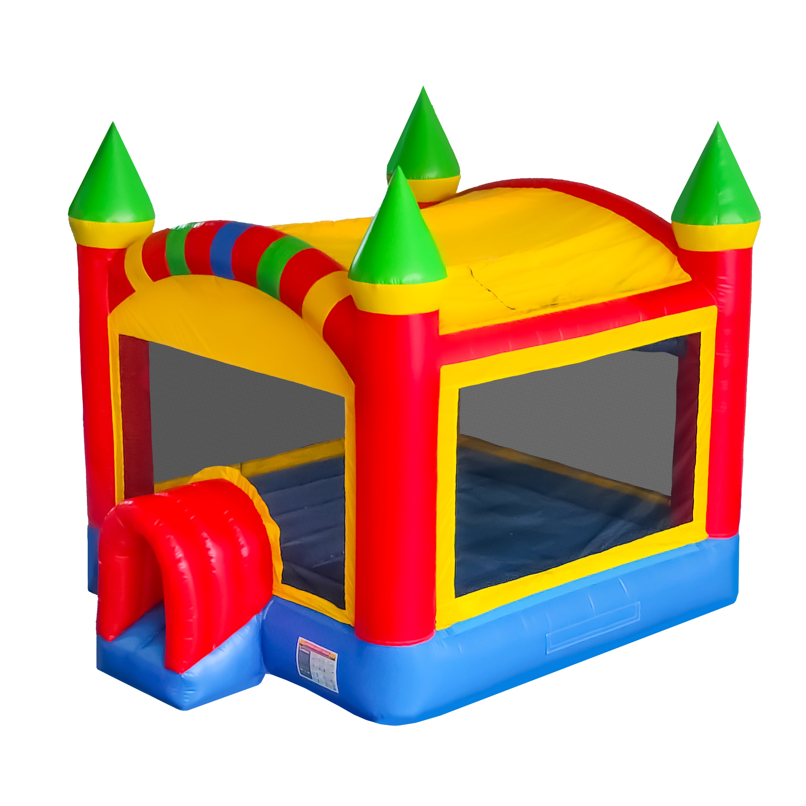 Aerial View of 13' Castle Crossover Inflatable Bouncer | HullaBalloo Sales