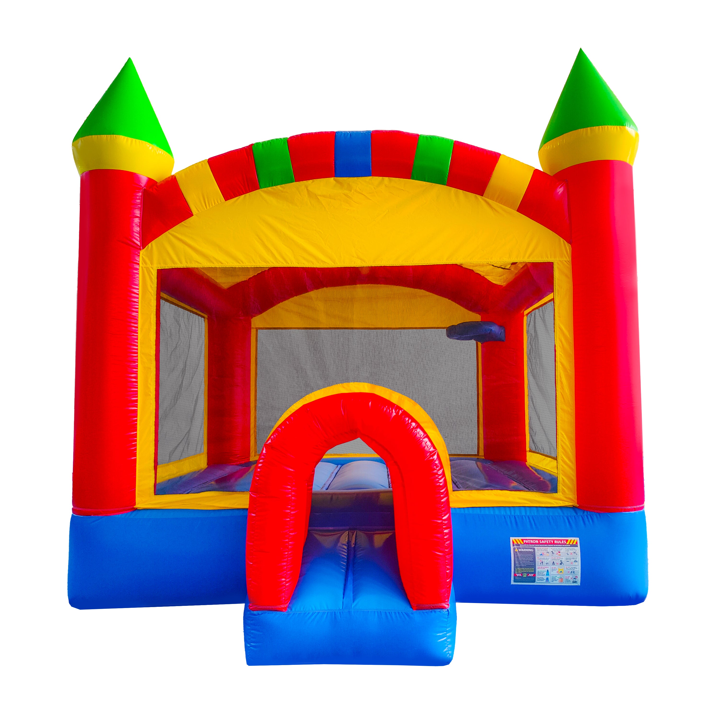 Front View of 13' Castle Crossover Bounce House Inflatable | HullaBalloo Sales