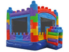 Front Right View of Building Blocks Bouncer 15x15 | HullaBalloo Sales