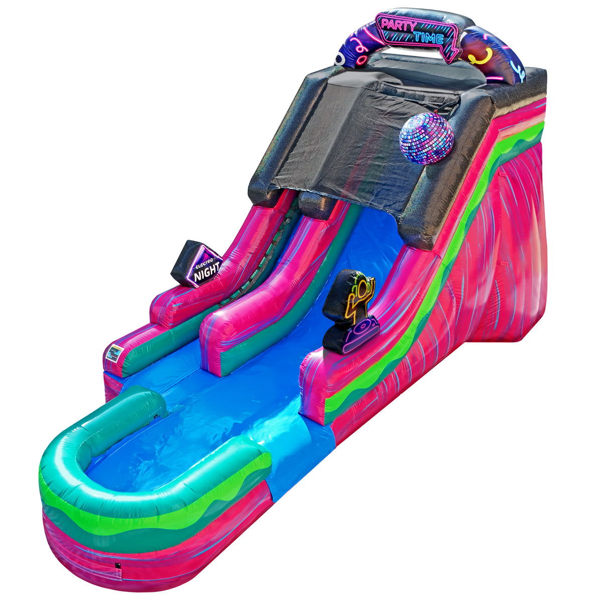 15 Neon Glow Inflatable Slide Wet/Dry | HullaBalloo Sales