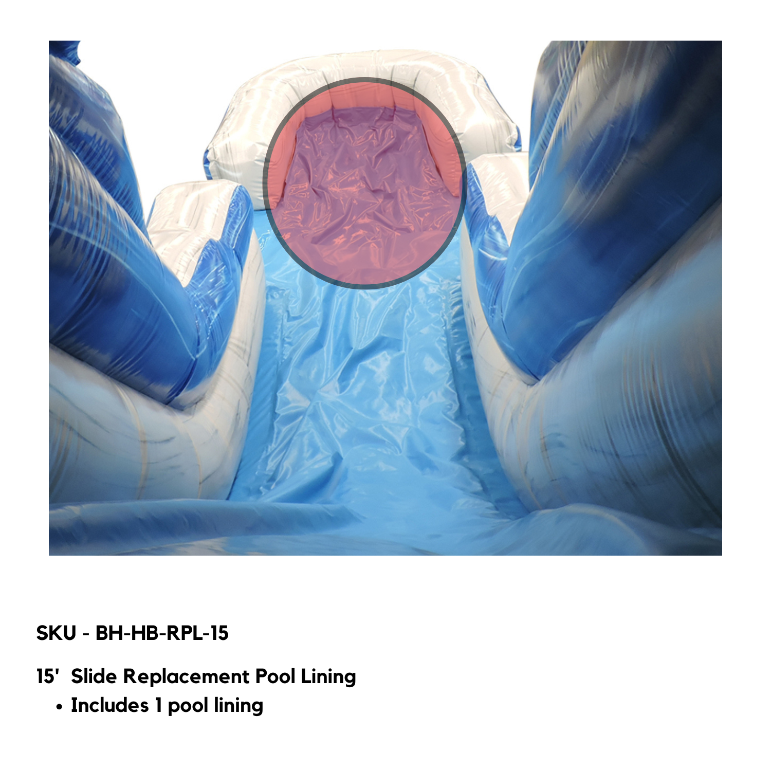 15 Slide Pool Lining Replacement (Blue)