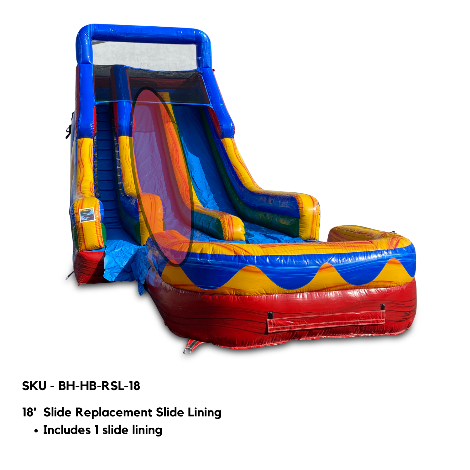18' Slide Replacement Slide Lining - HullaBalloo Sales