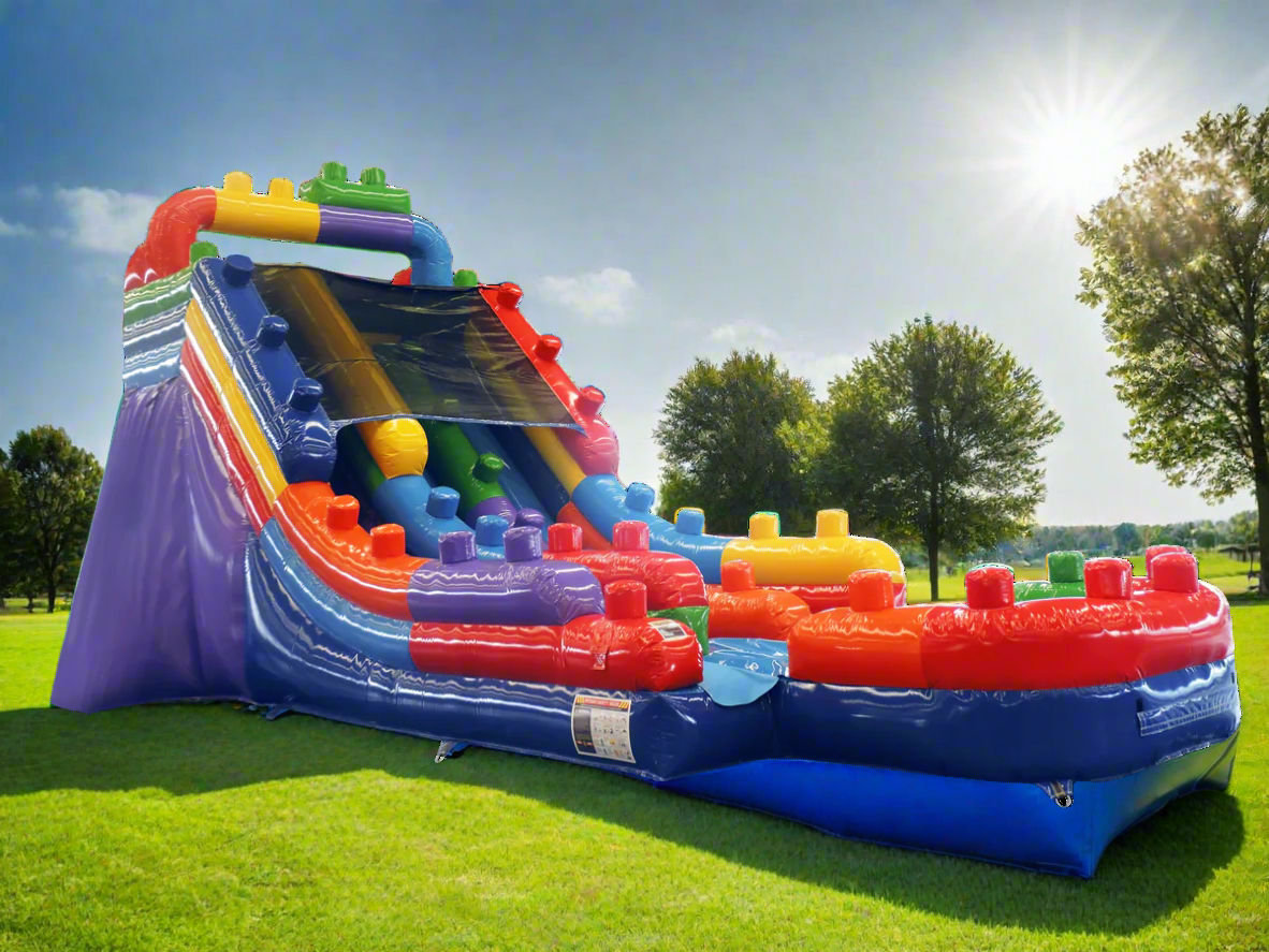 18 Blocks Inflatable Dual Slide - HullaBalloo Sales