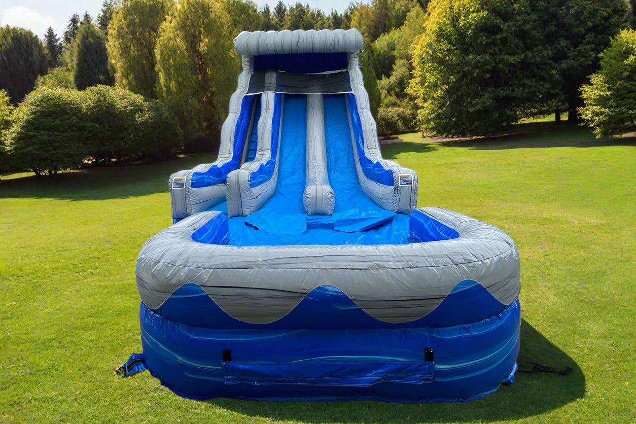 18 Ocean Wave Inflatable Dual Slide Wet/Dry - HullaBalloo Sales