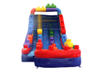 18 bocks inflatable dual lane slide