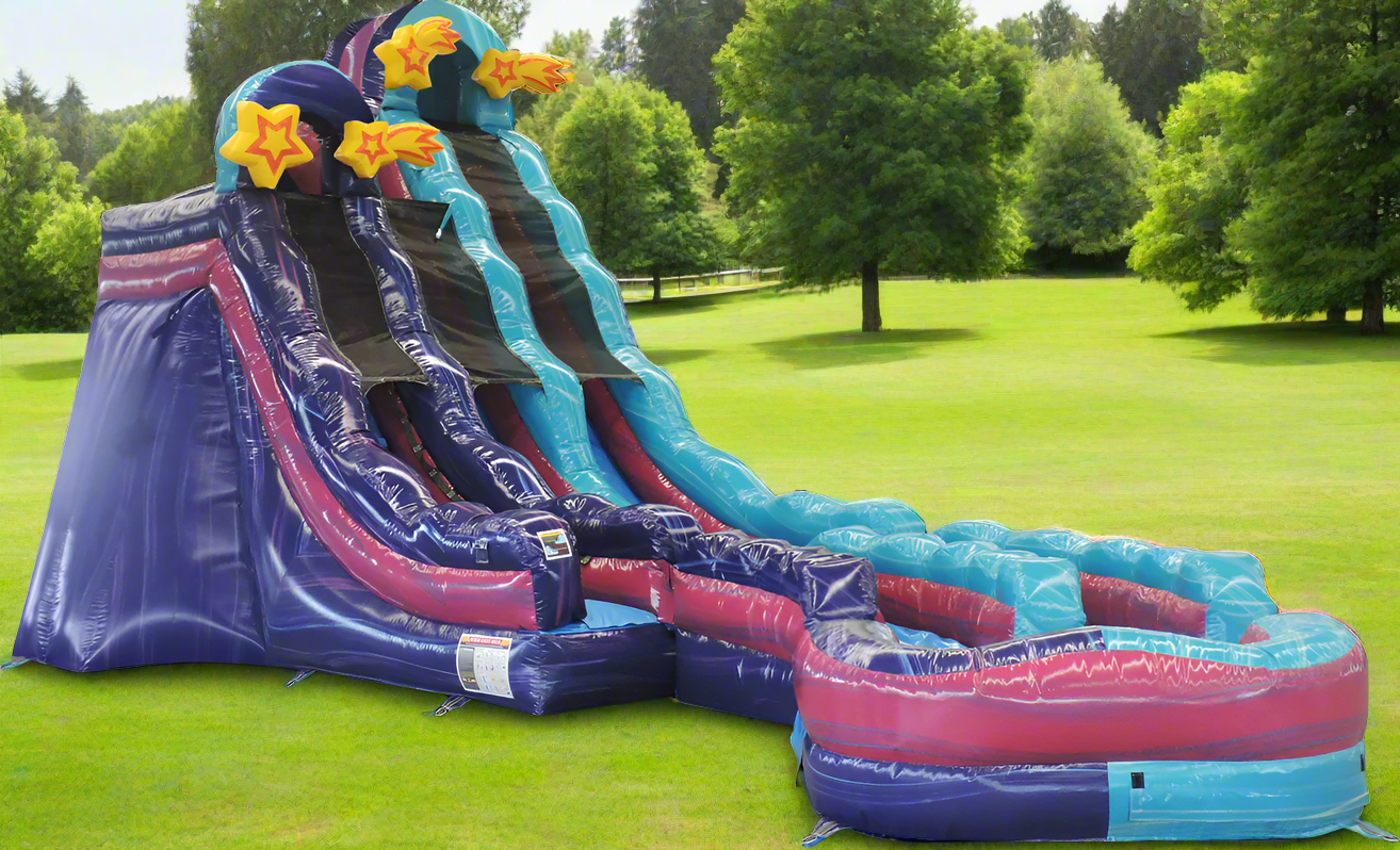 20 Galaxy Voyager Space Curved Inflatable Slide