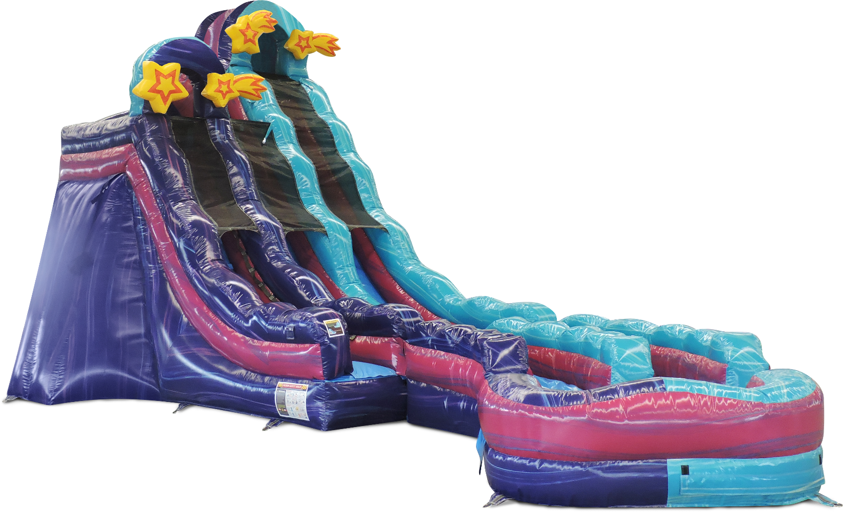 20 Galaxy Voyager Space Curved Inflatable Slide